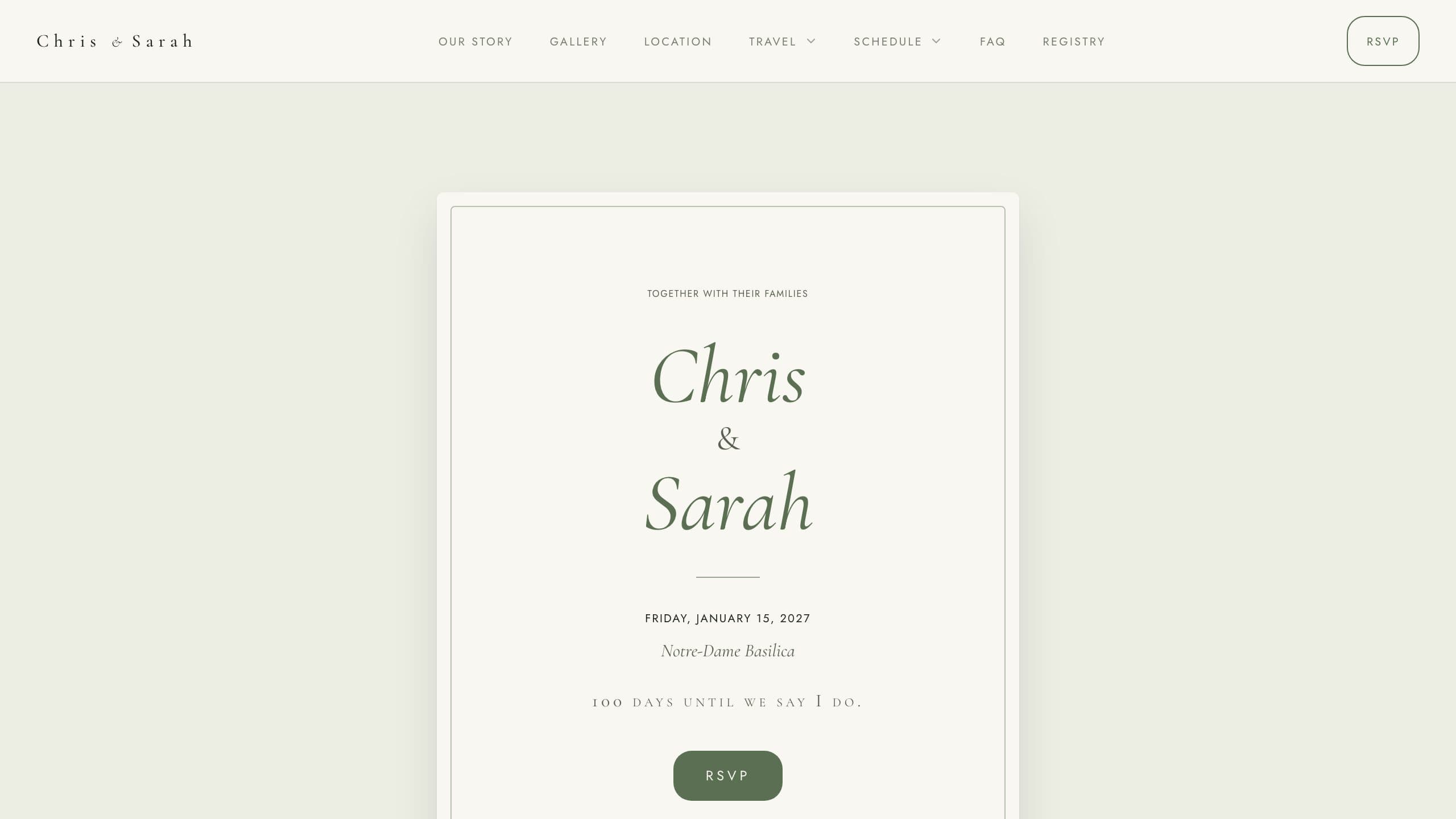 Site de mariage WedKit dans la direction artistique Garden