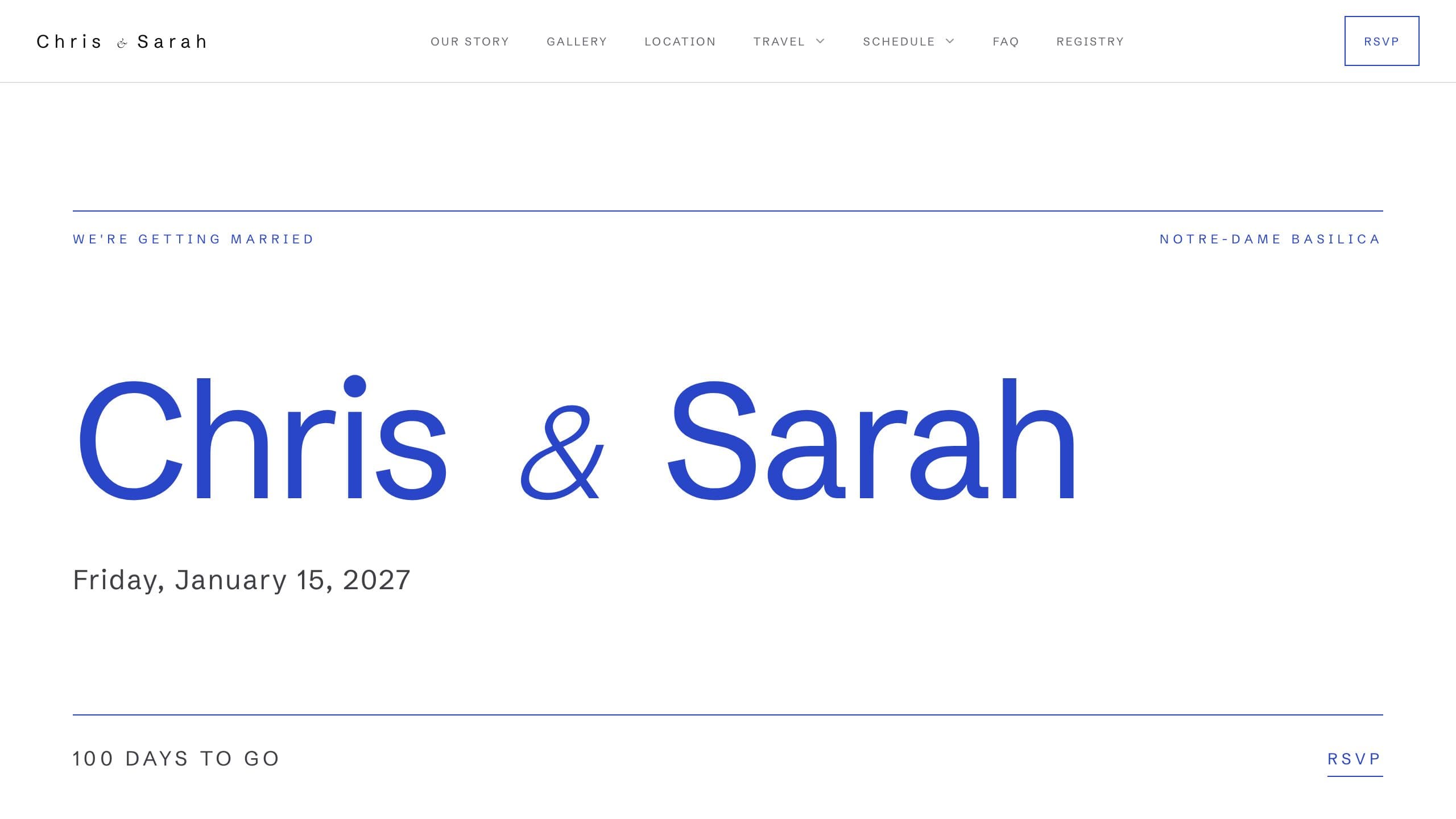 Site de mariage WedKit dans la direction artistique Otto